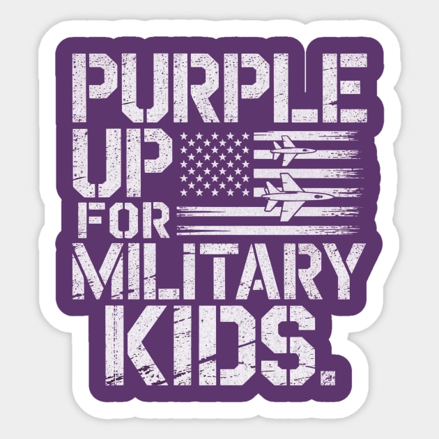 Purple-Up-For-Military-Kids-Support-Military-Child-Month Sticker by ArtistTee ⭐⭐⭐⭐⭐